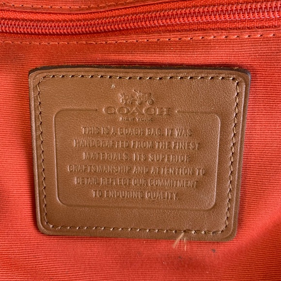 Coach Orange and Tan Cross Body - Picture 6 of 14